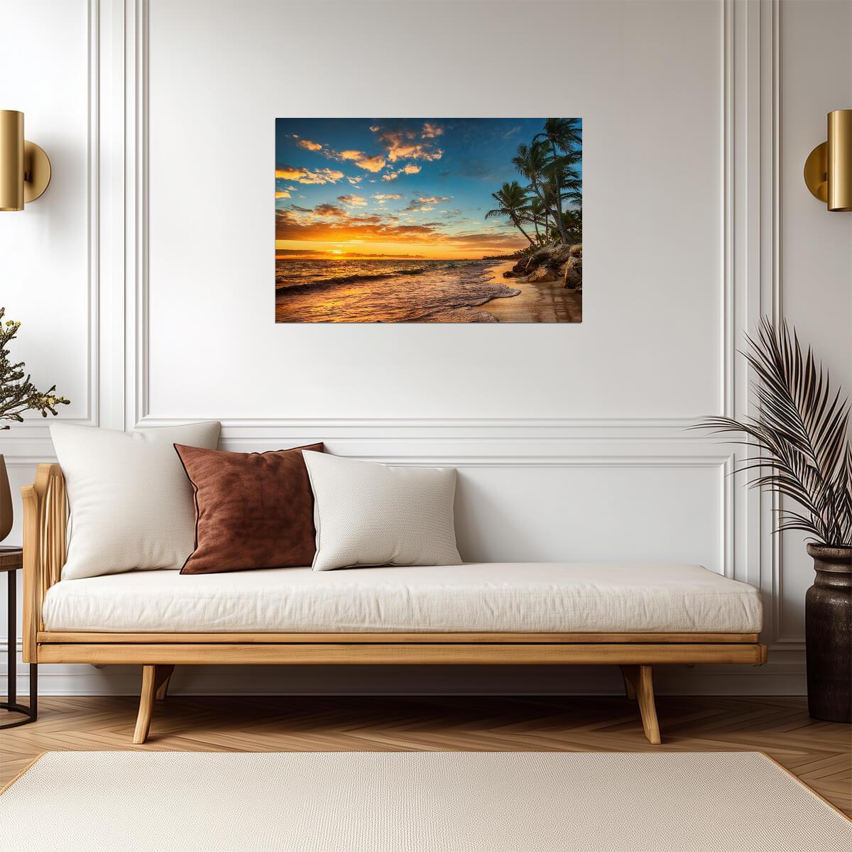 Sunrise On a Tropical Island | Paradise Beach Photography | Ocean Scenery Poster - Photography Poster