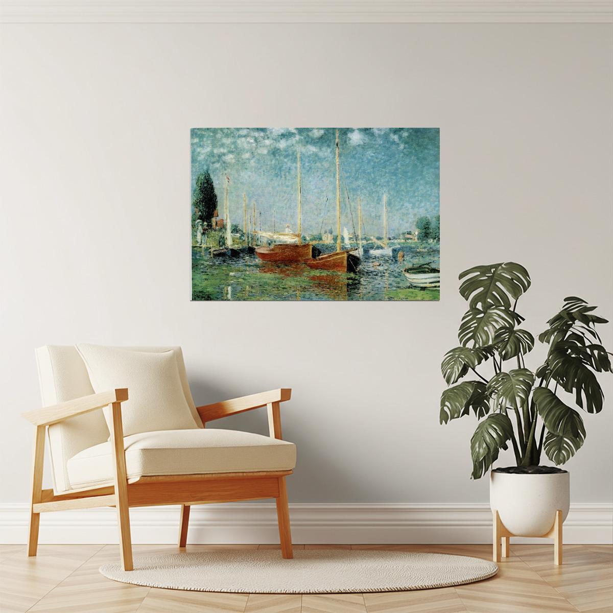 Claude Monet Argenteuil Poster | Impressionist Landscape Painting | Fine Art Print