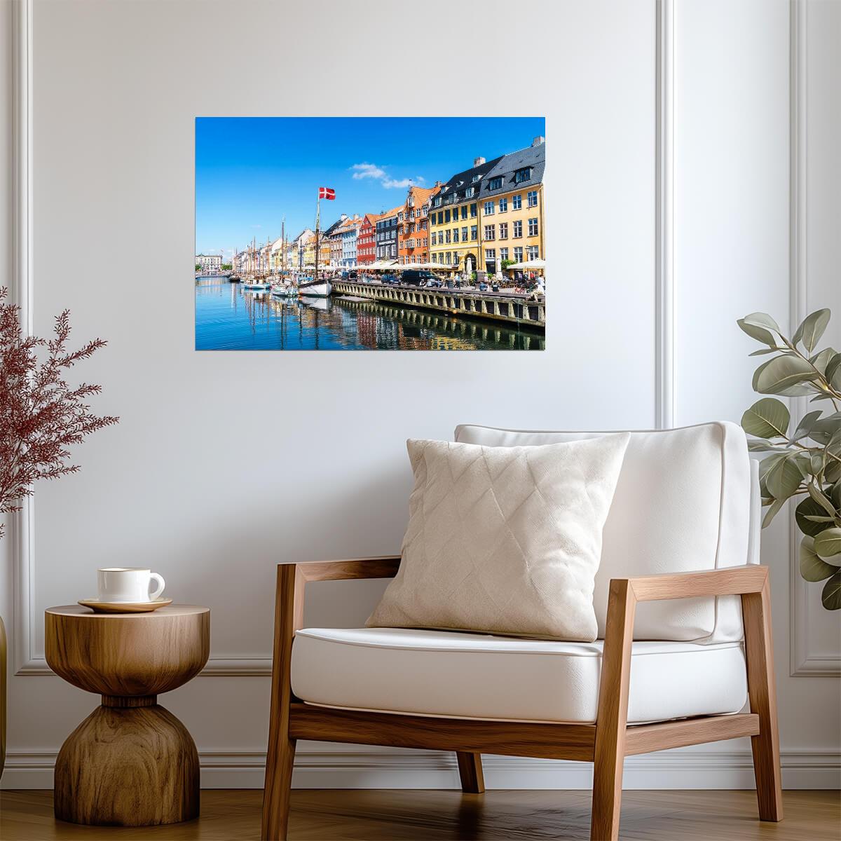 Nyhavn District in Copenhagen | Denmark Photography | European City Poster - Photography Poster