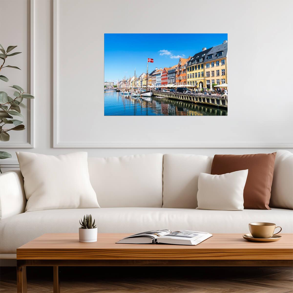 Nyhavn District in Copenhagen | Denmark Photography | European City Poster - Photography Poster