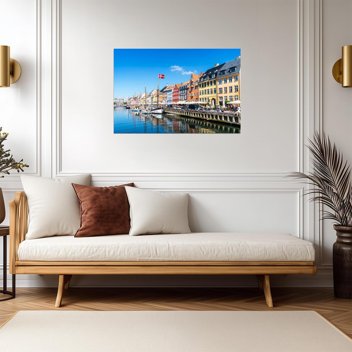 Nyhavn District in Copenhagen | Denmark Photography | European City Poster - Photography Poster