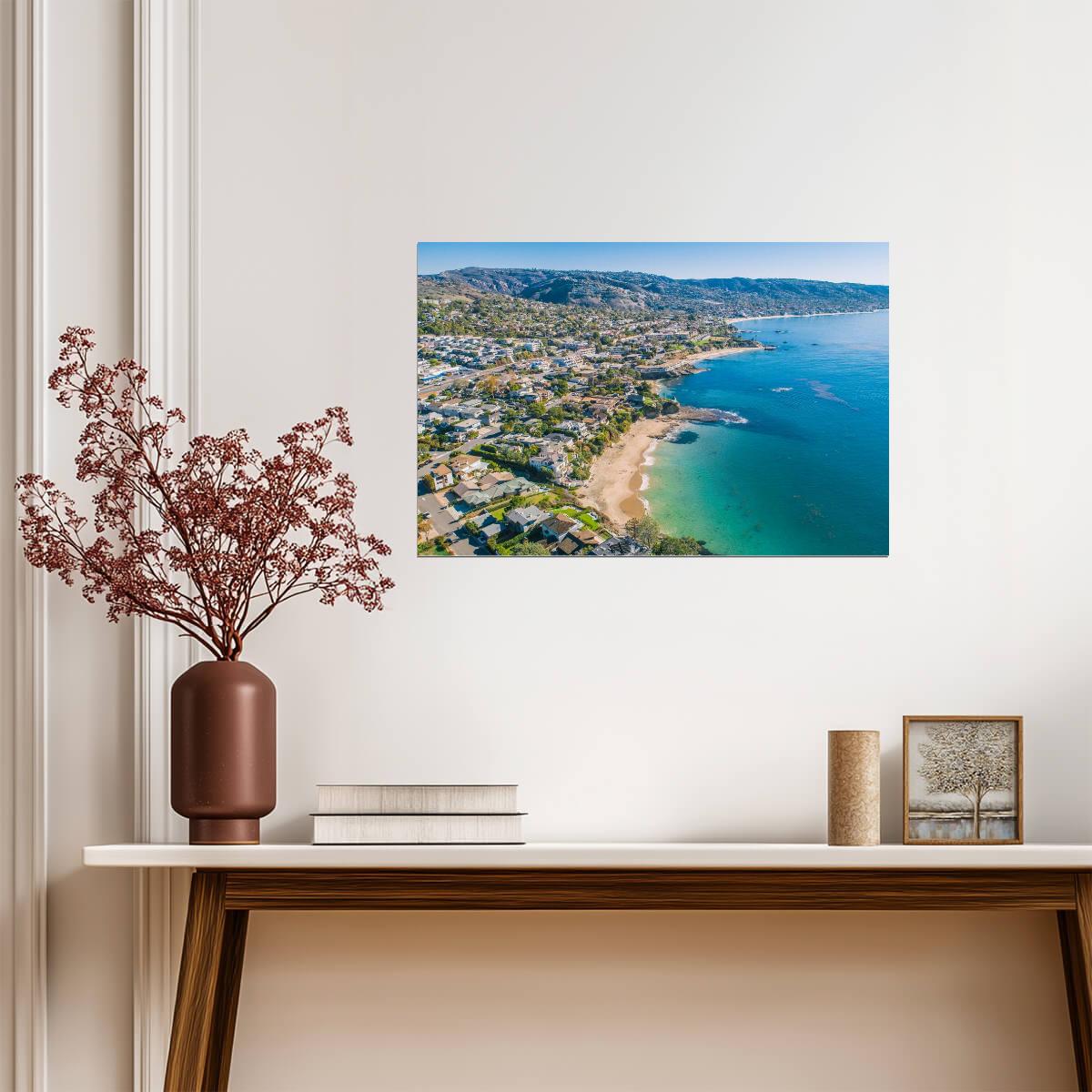 Laguna Beach Coastline Aerial View | Orange County California Photography | Ocean Poster - Photography Poster