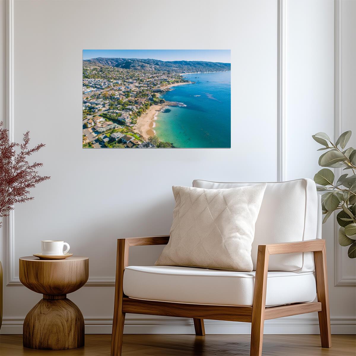 Laguna Beach Coastline Aerial View | Orange County California Photography | Ocean Poster - Photography Poster