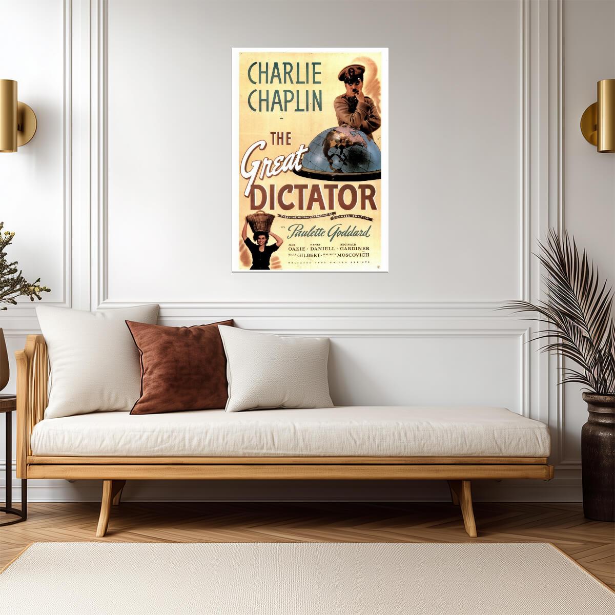The Great Dictator | A Charlie Chaplin Film | Classic Movie Poster - Movies & TV Poster