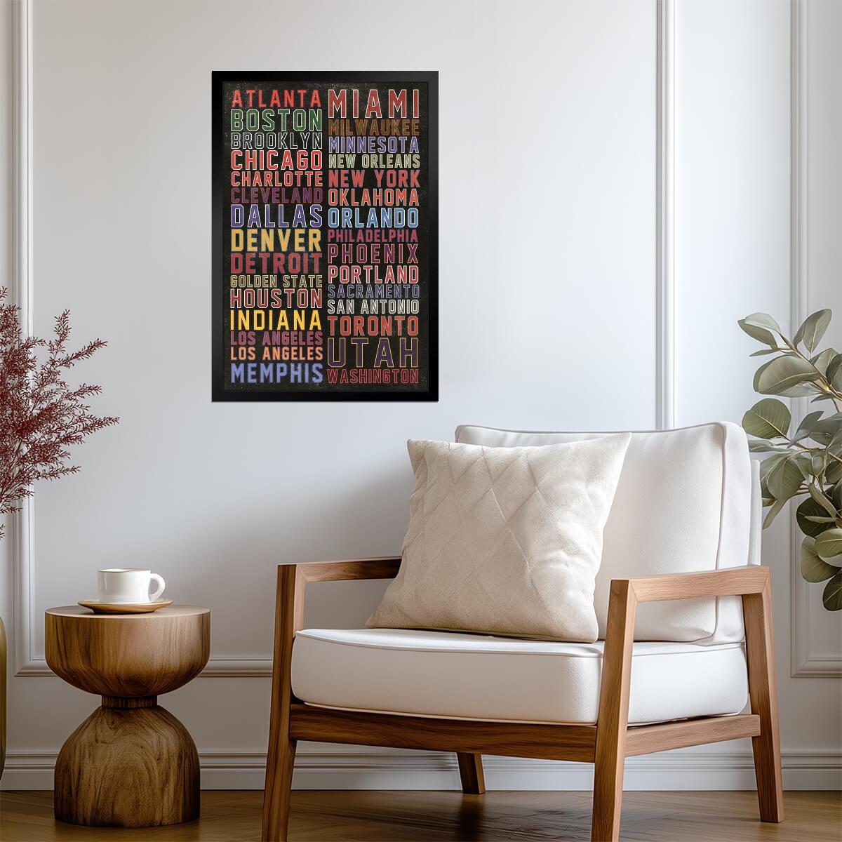 Colorful Sports City Mashup | Abstract Sports Art | Team Fan Poster