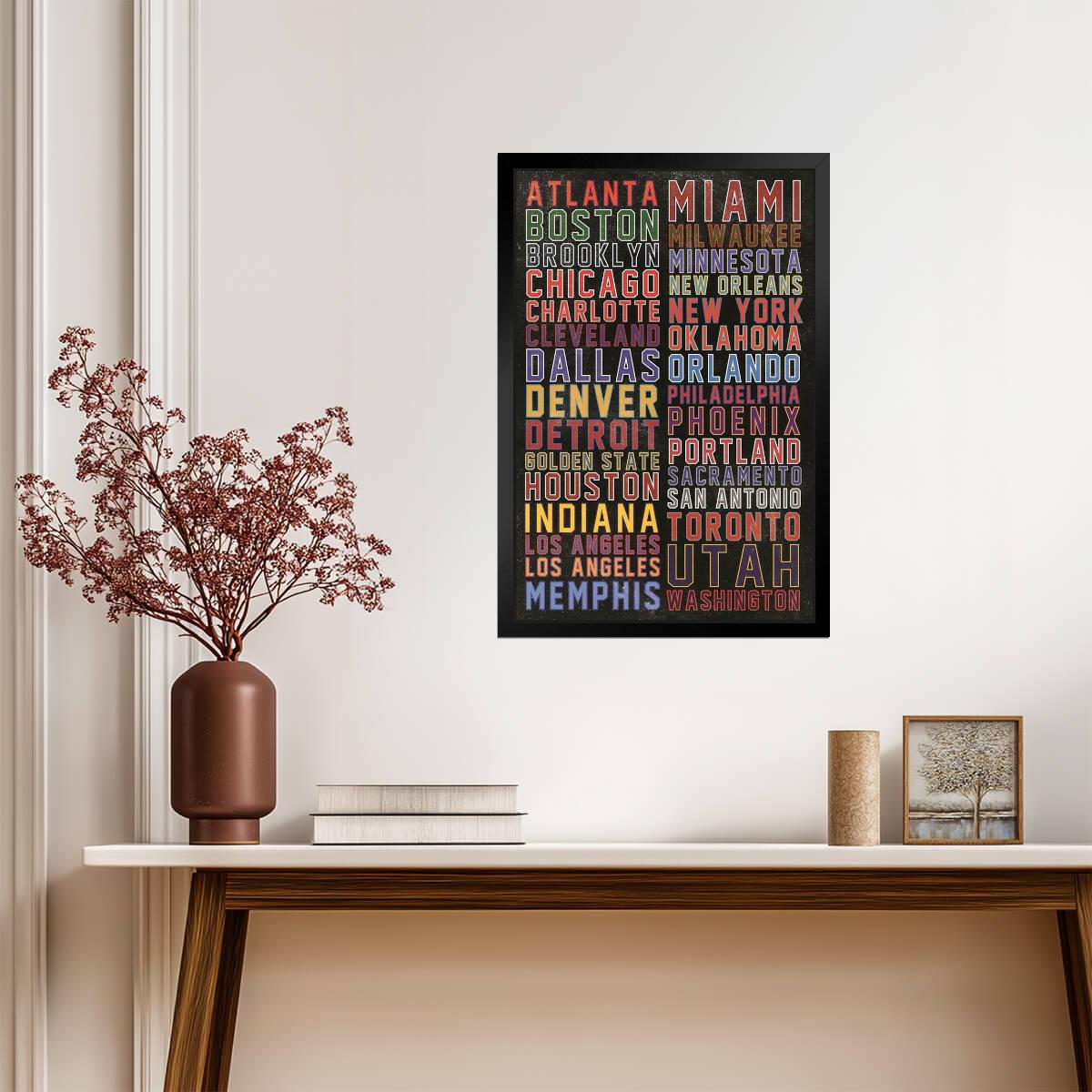 Colorful Sports City Mashup | Abstract Sports Art | Team Fan Poster