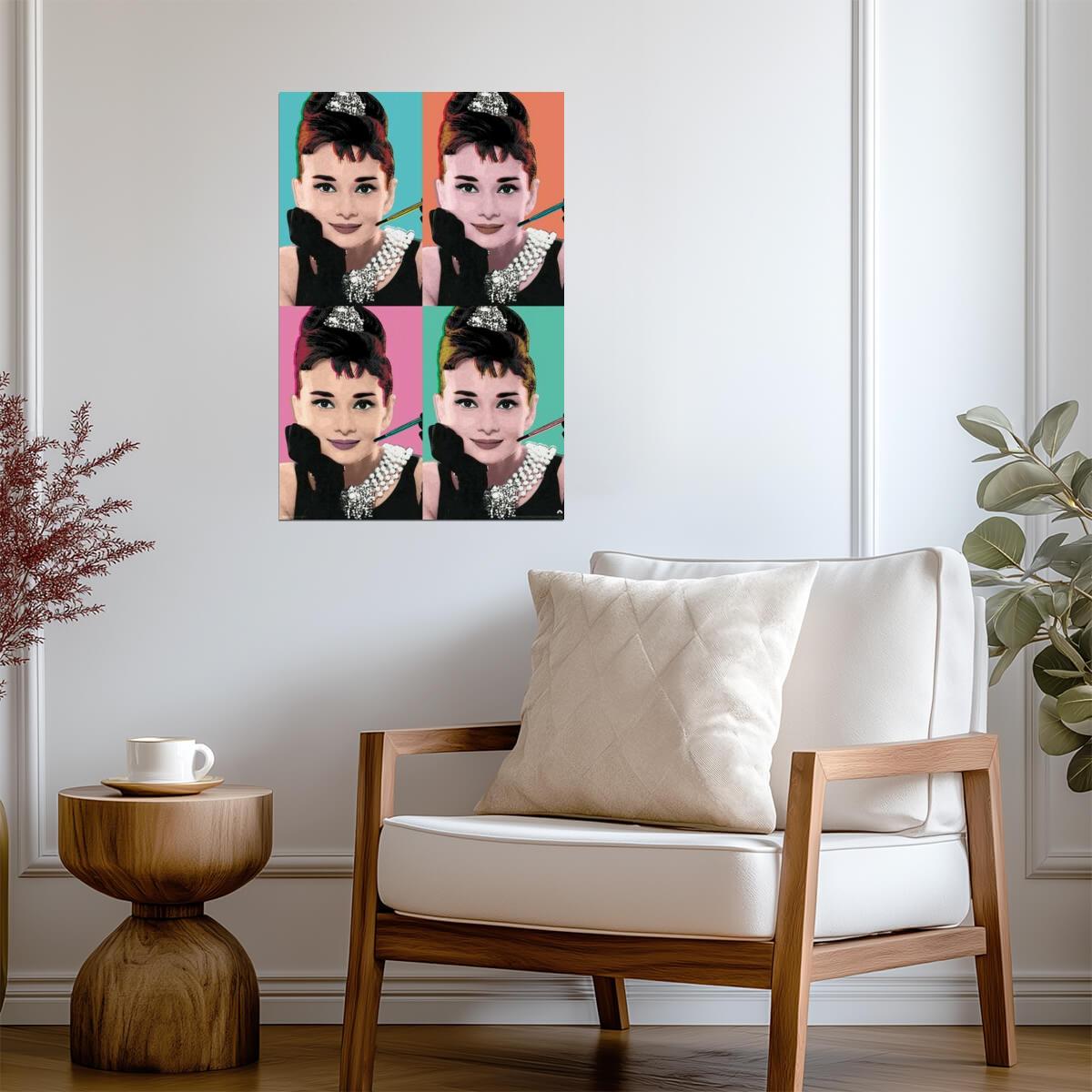Audrey Hepburn | Pop Art Print | Warhol Style Celebrity Poster