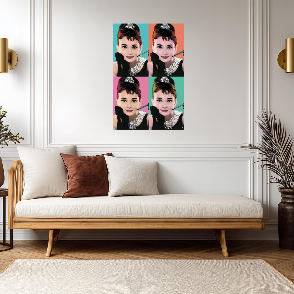 Audrey Hepburn | Pop Art Print | Warhol Style Celebrity Poster