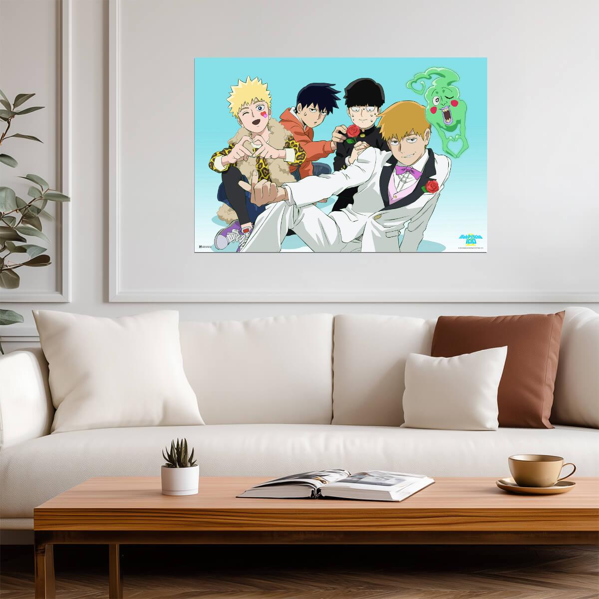 Mob Psycho 100 Reigen & Dimple | Shonen Manga Art | Anime Poster