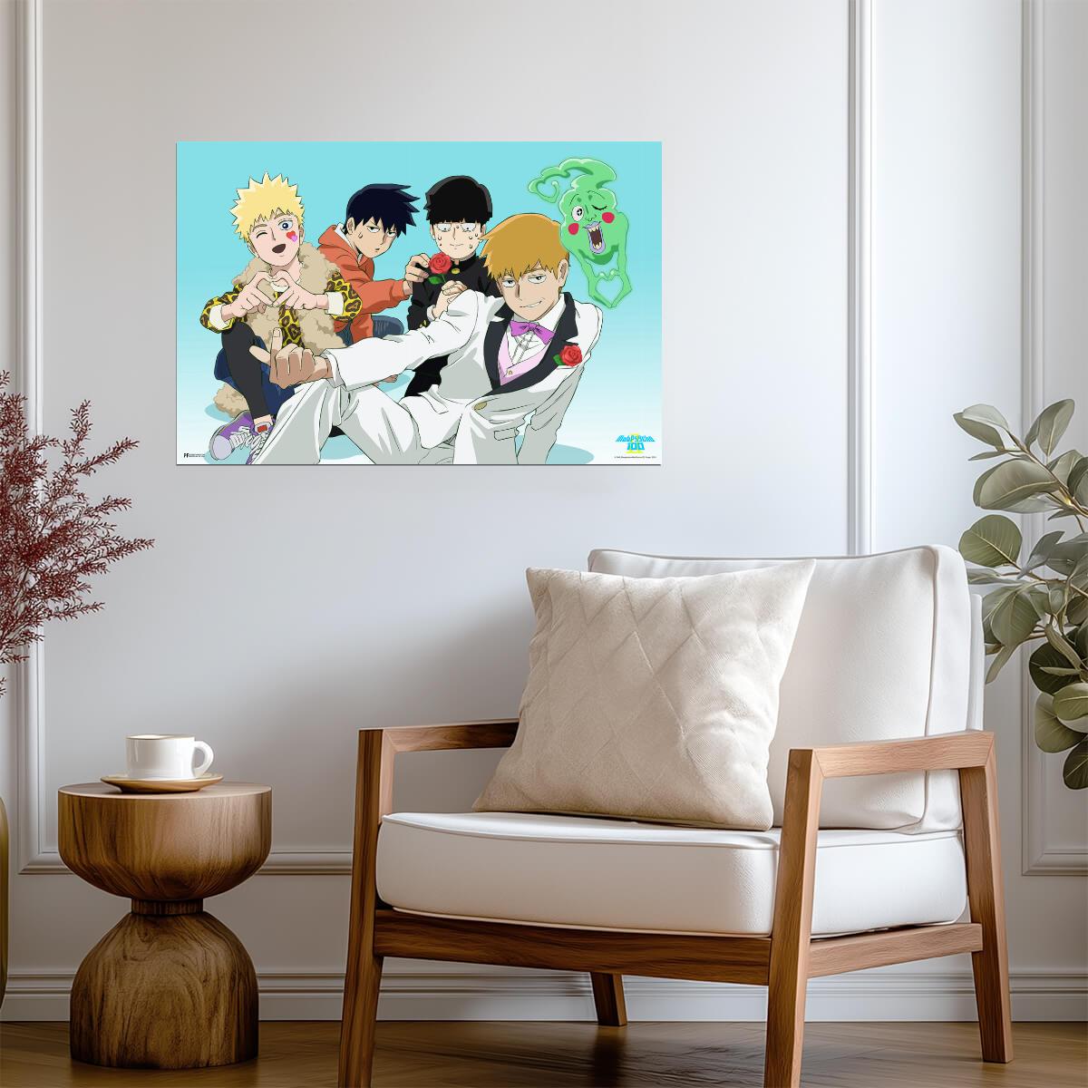 Mob Psycho 100 Reigen & Dimple | Shonen Manga Art | Anime Poster