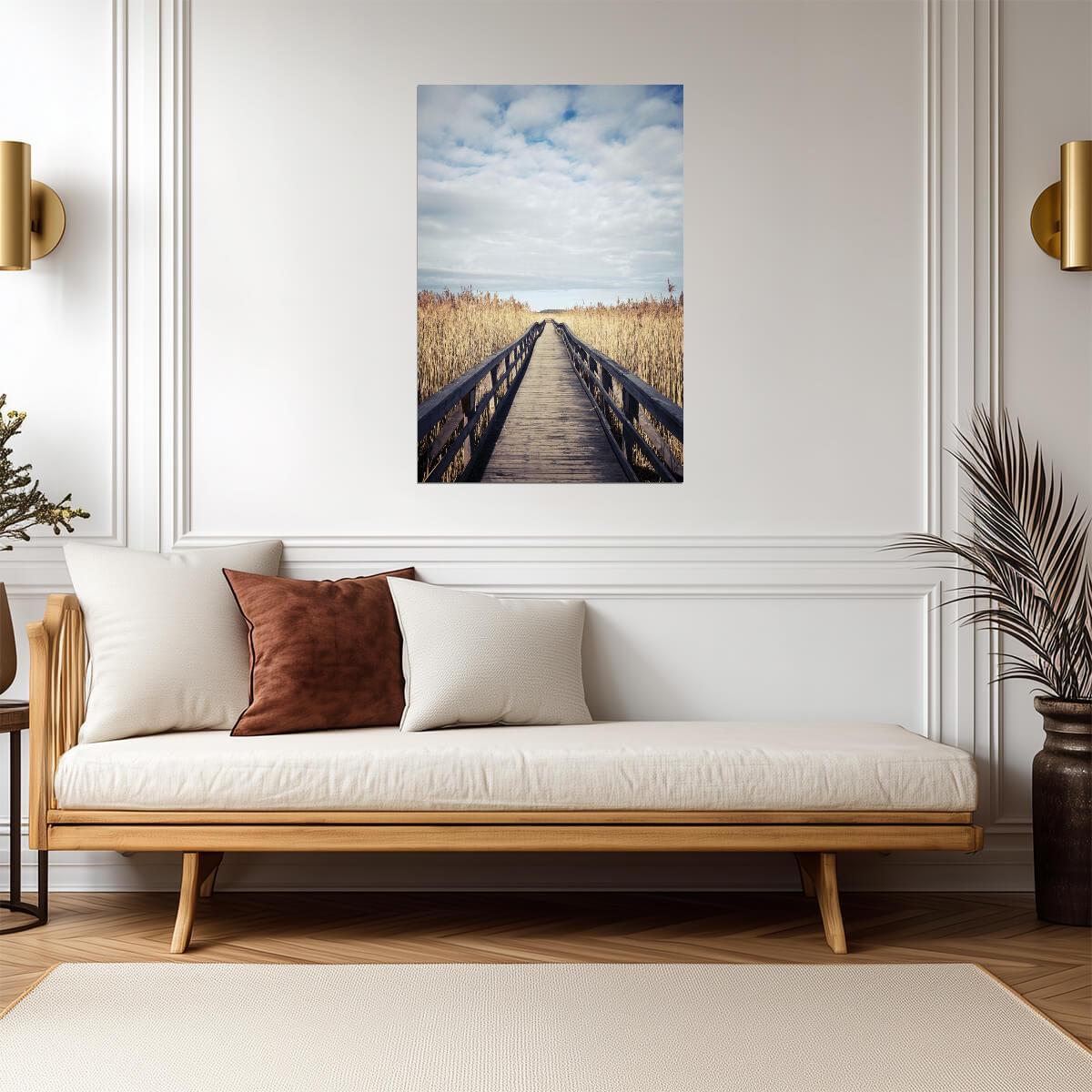Wooden Boardwalk to the Beach | Coastal Pathway Photography | Seaside Landscape Poster - Photography Poster