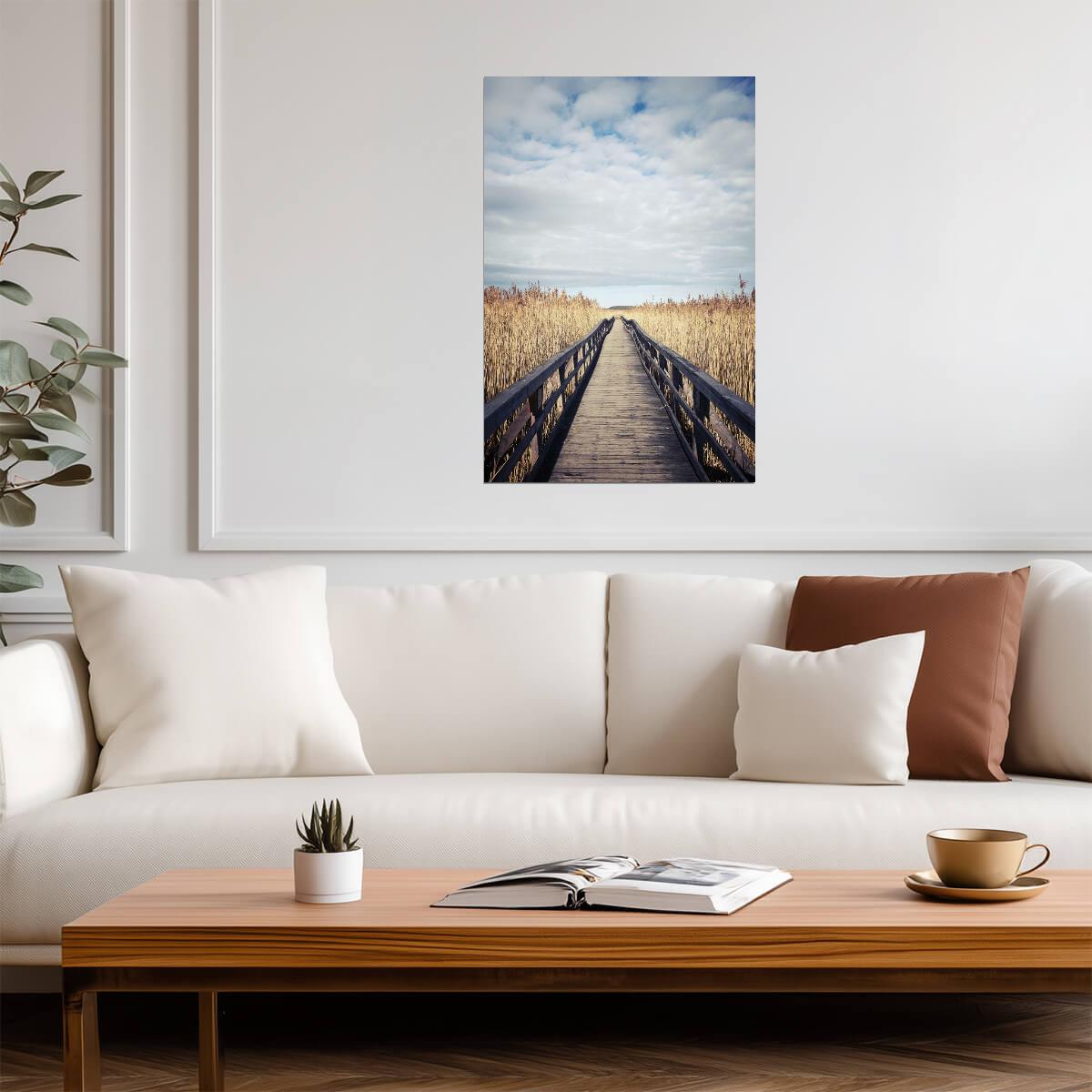 Wooden Boardwalk to the Beach | Coastal Pathway Photography | Seaside Landscape Poster - Photography Poster
