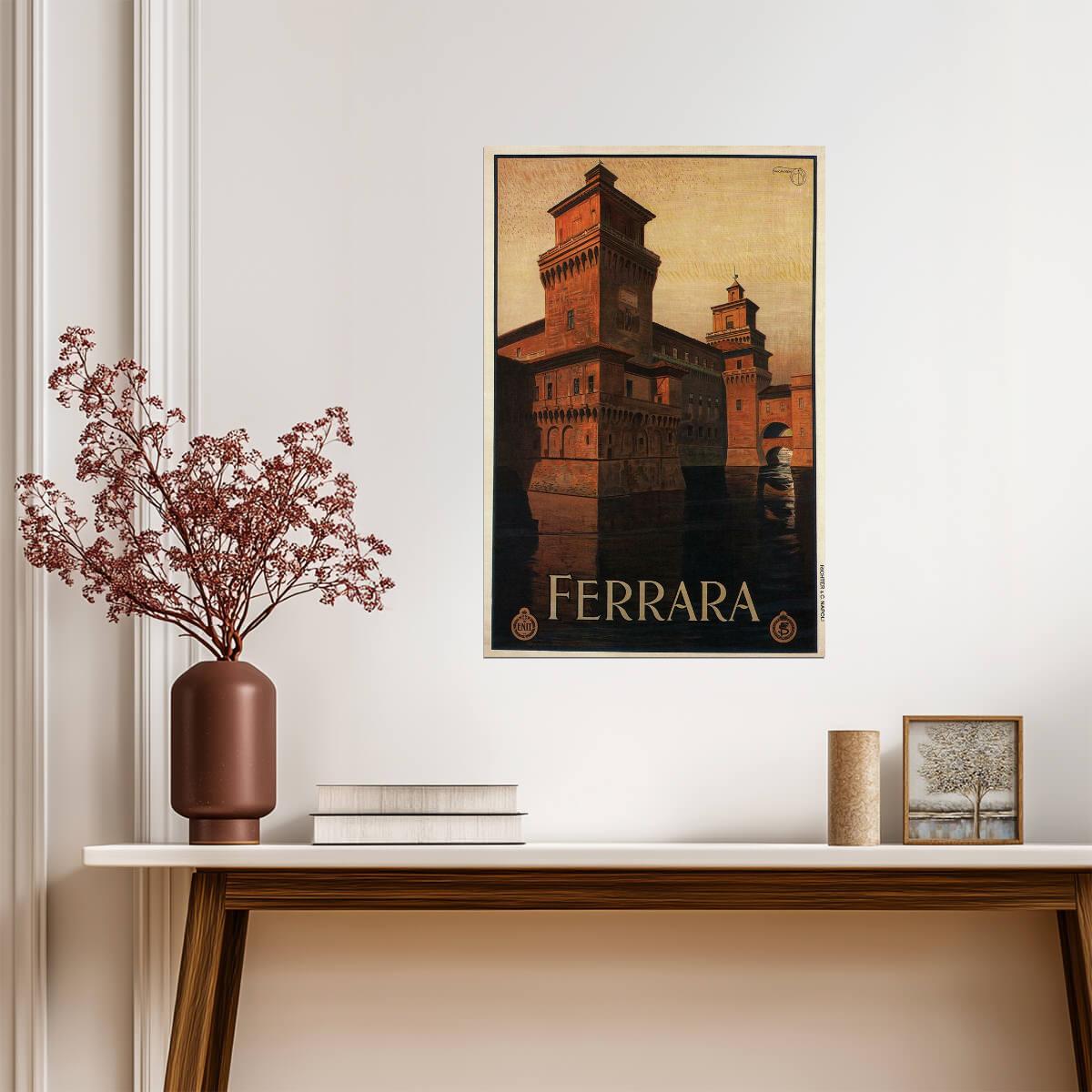 Ferrara, Italy | Vintage Travel Poster | Retro Italian Wall Art - Vintage & Retro Poster