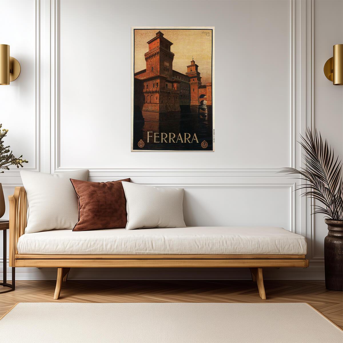 Ferrara, Italy | Vintage Travel Poster | Retro Italian Wall Art - Vintage & Retro Poster