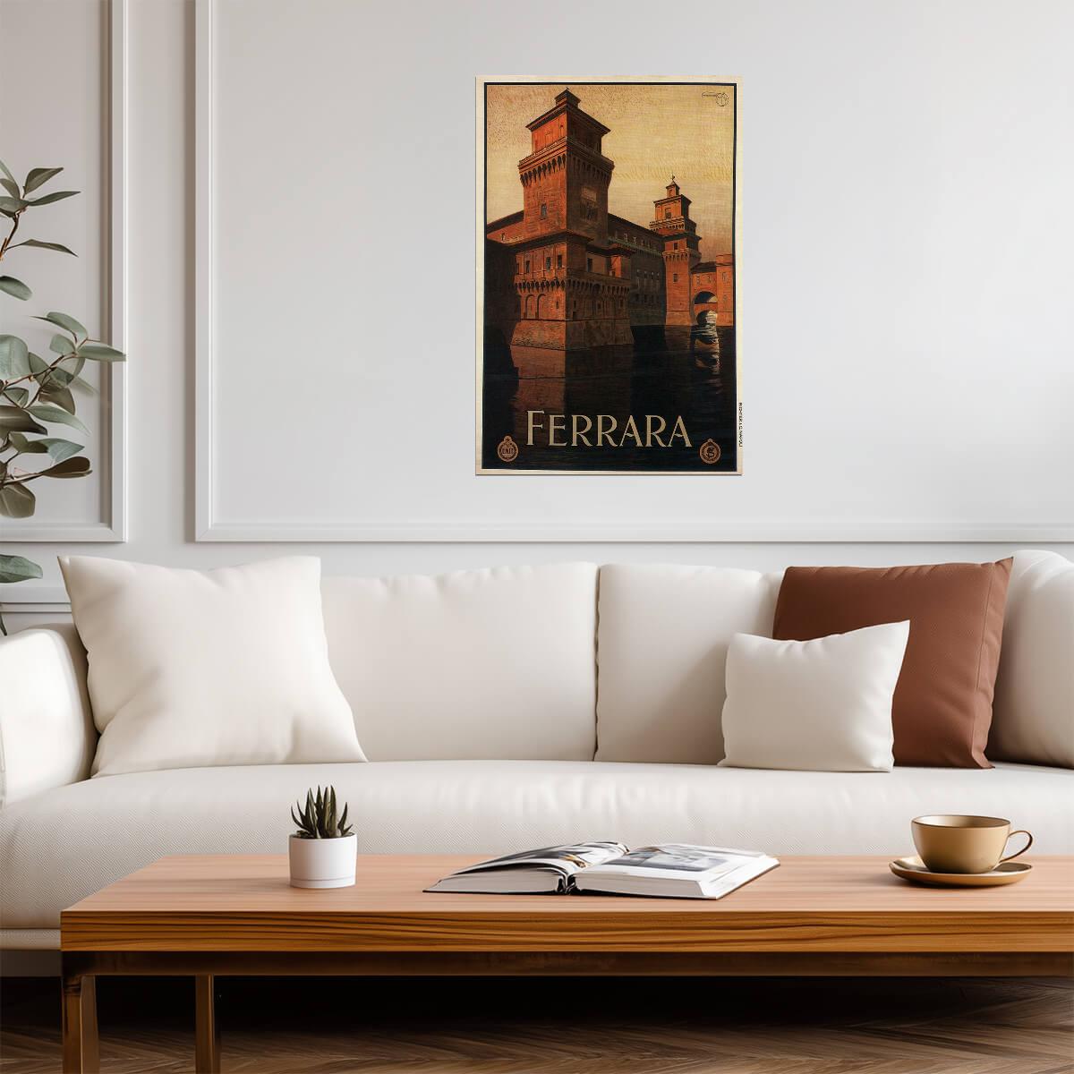 Ferrara, Italy | Vintage Travel Poster | Retro Italian Wall Art - Vintage & Retro Poster