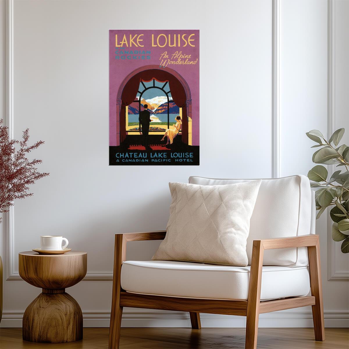 Lake Louise, Canada | Vintage Travel Poster | Chateau Lake Louise Wall Art - Vintage & Retro Poster