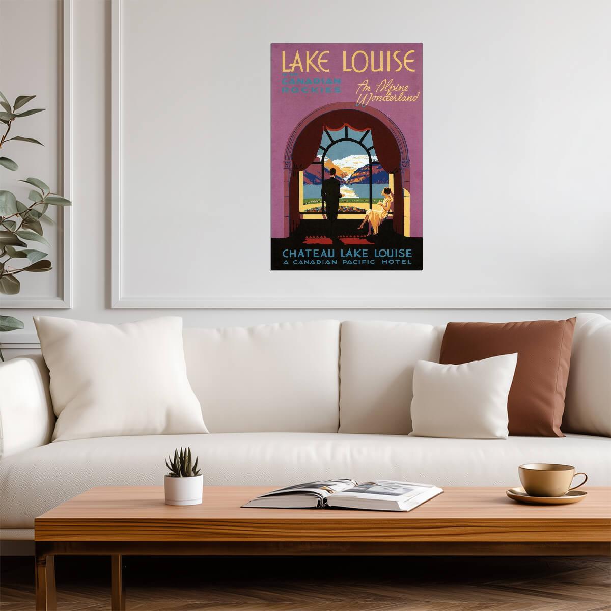 Lake Louise, Canada | Vintage Travel Poster | Chateau Lake Louise Wall Art - Vintage & Retro Poster