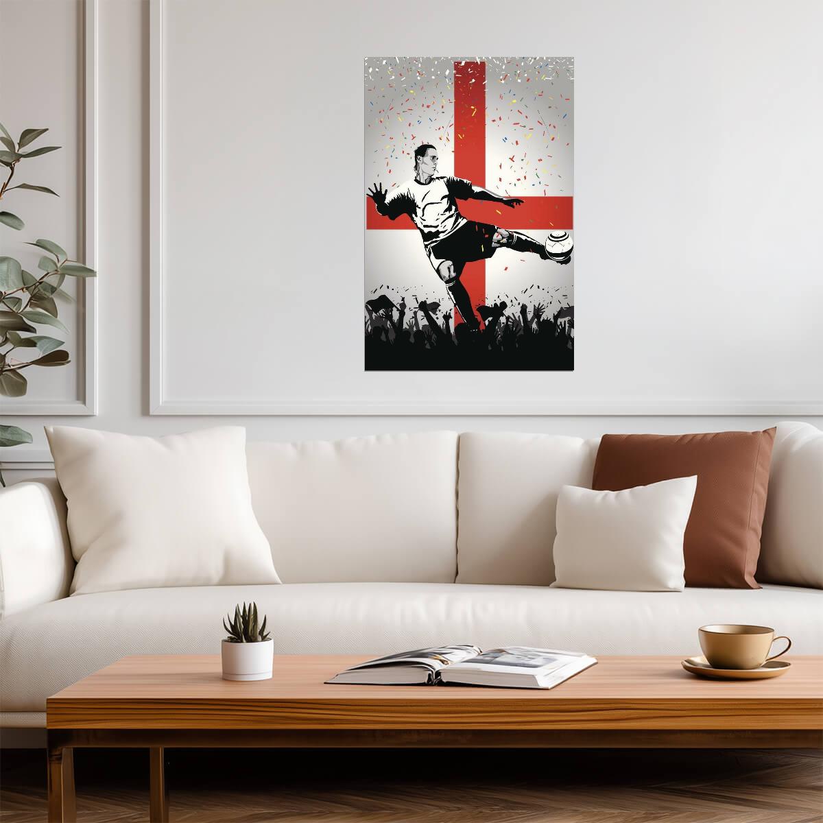 England National Soccer Team | Sports Poster | Football Fan Wall Art