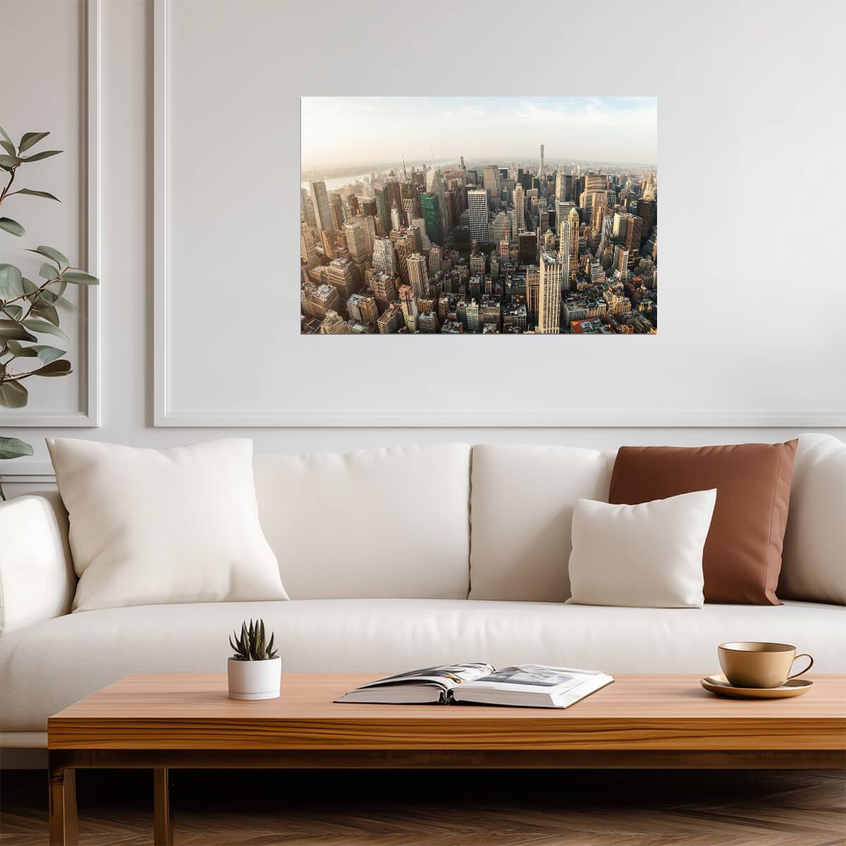 Manhattan Aerial View Photo | New York City Skyline | Urban Architecture Poster - Photography Poster