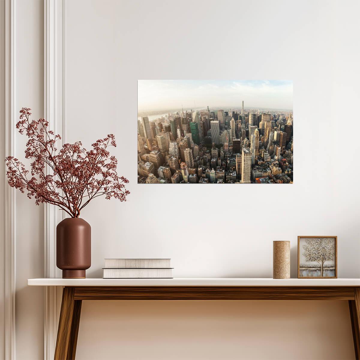 Manhattan Aerial View Photo | New York City Skyline | Urban Architecture Poster - Photography Poster
