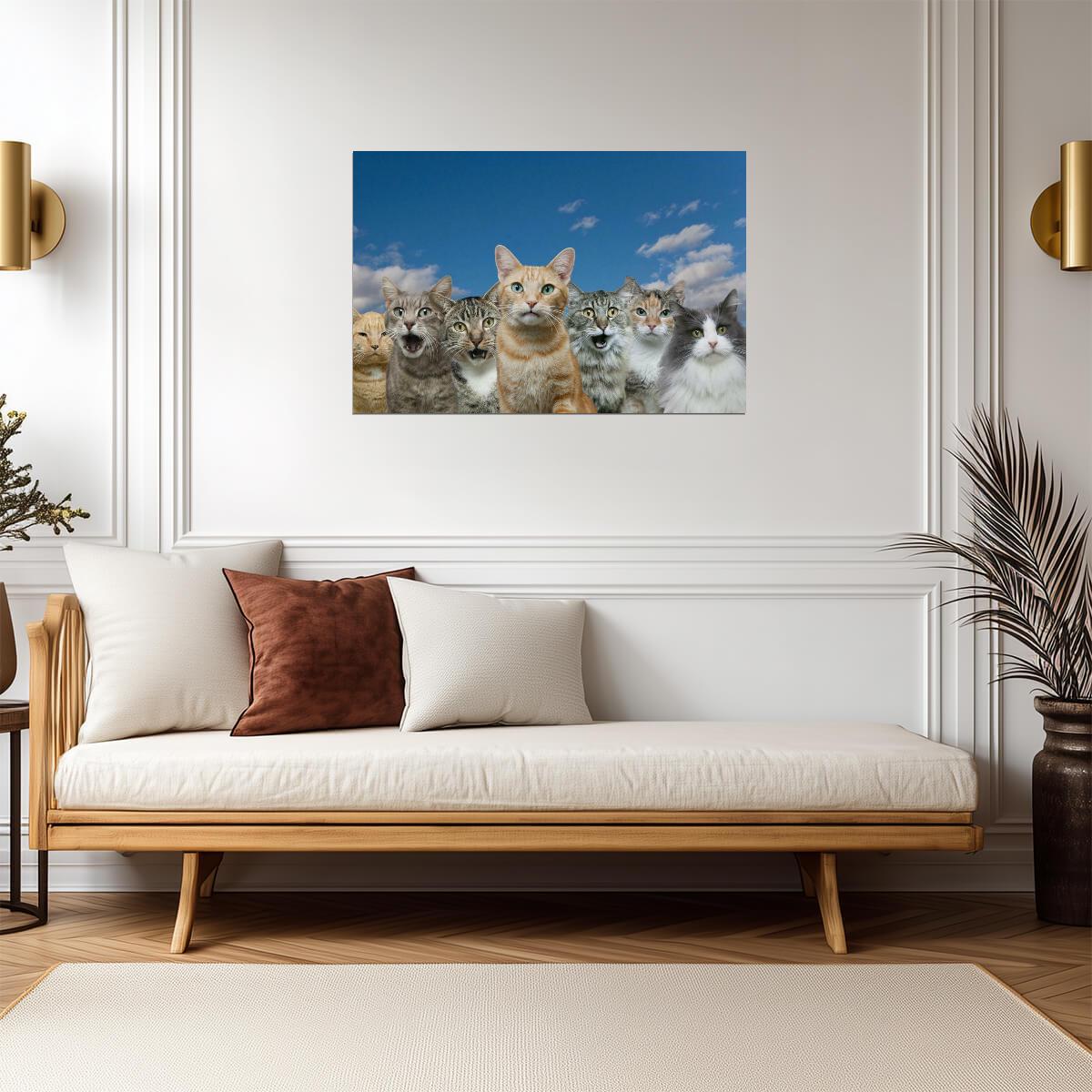 Two Curious Cats | Funny Animal Photography | Humorous Pet Poster - Photography Poster