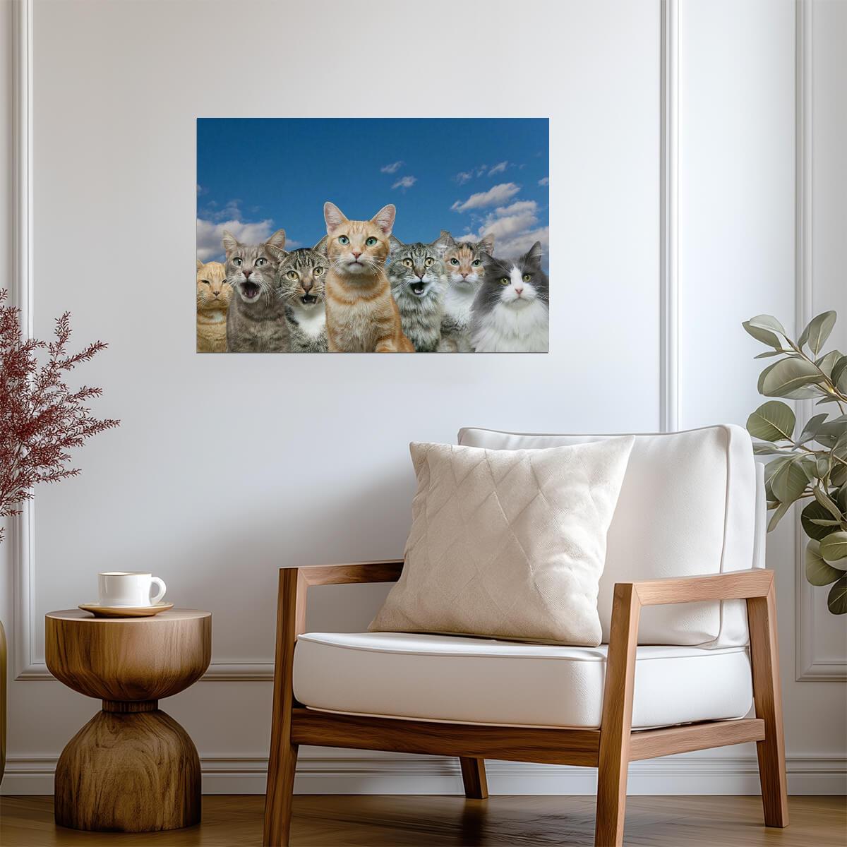 Two Curious Cats | Funny Animal Photography | Humorous Pet Poster - Photography Poster