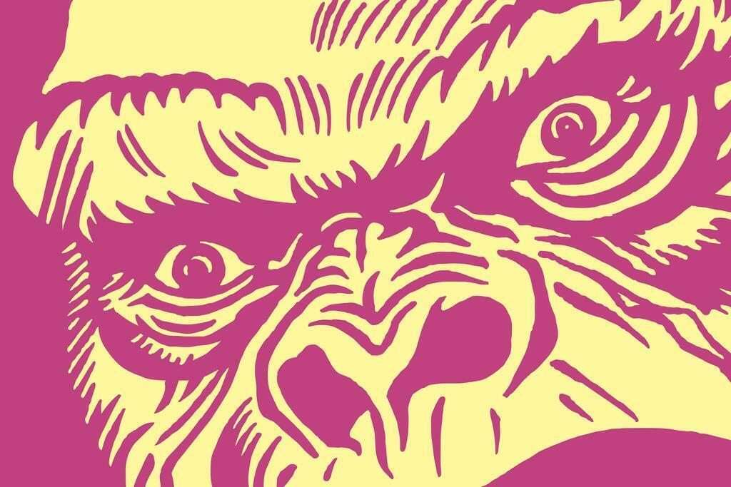 Gorilla Portrait Pop Art | Colorful Abstract Animal | Vibrant Wildlife Poster - Graphic & Art Poster