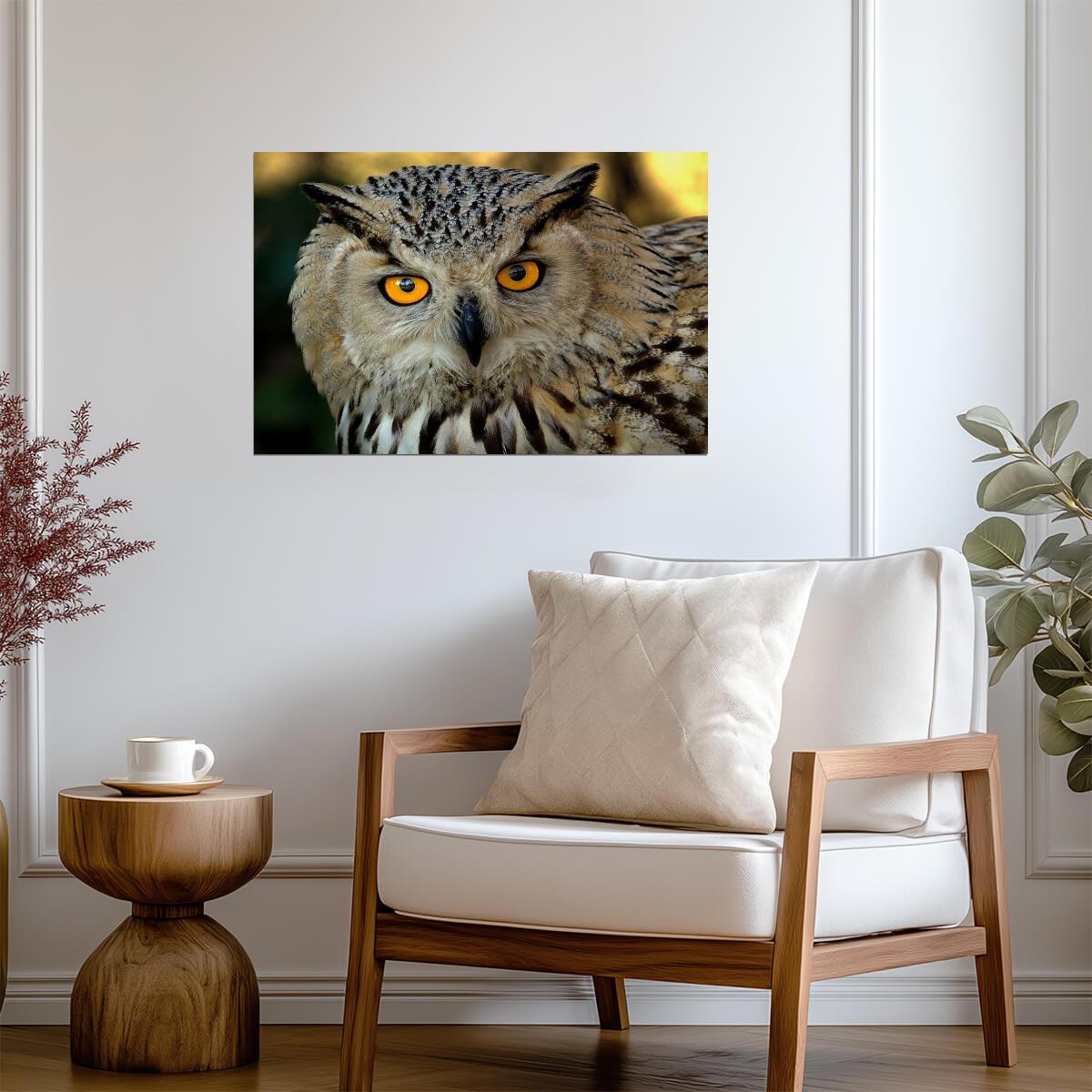 Eurasian Eagle Owl Close Up | Bird of Prey Photography | Wildlife Poster - Photography Poster