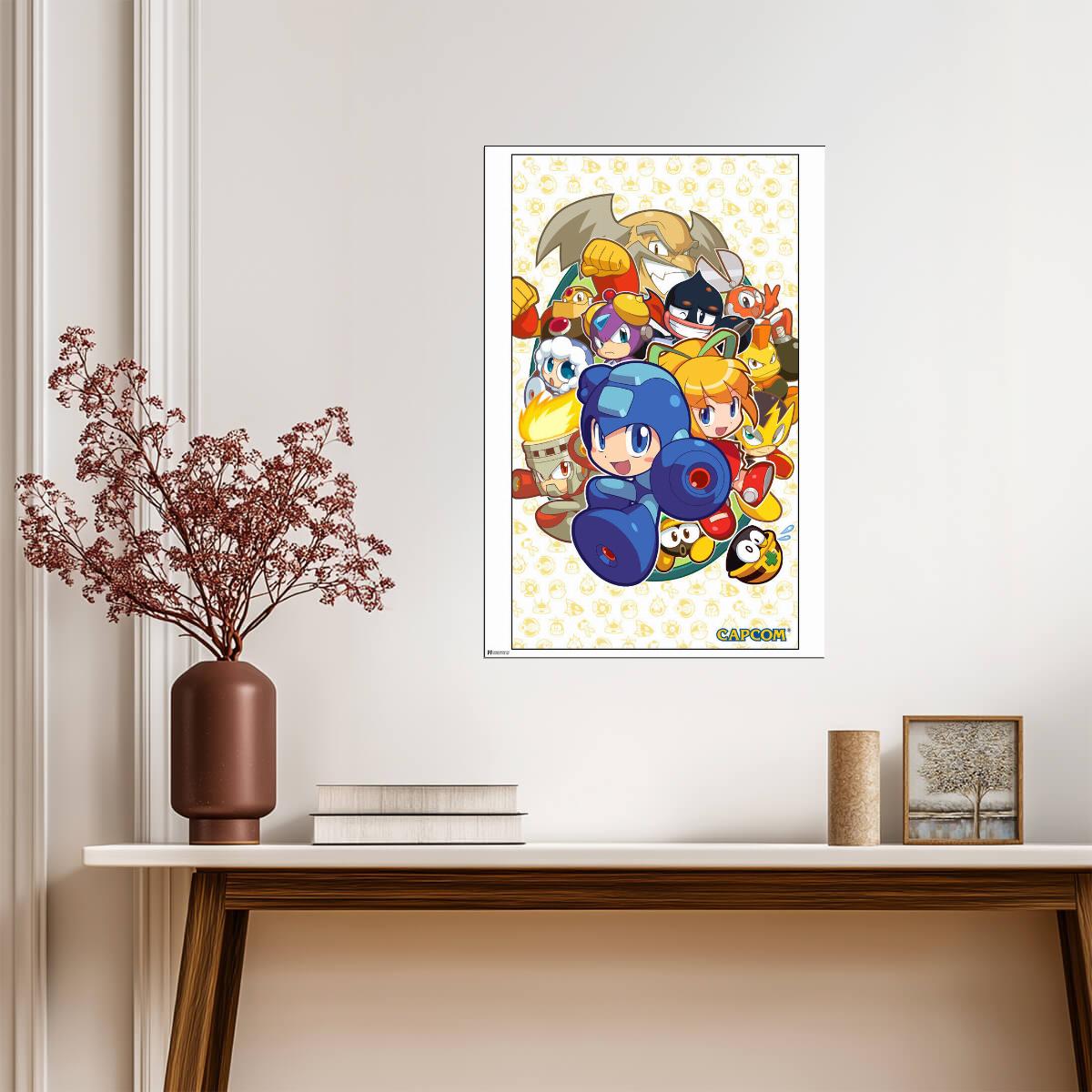Chibi Mega Man | Cute Retro Gaming Art | Capcom Poster - Video Games Poster
