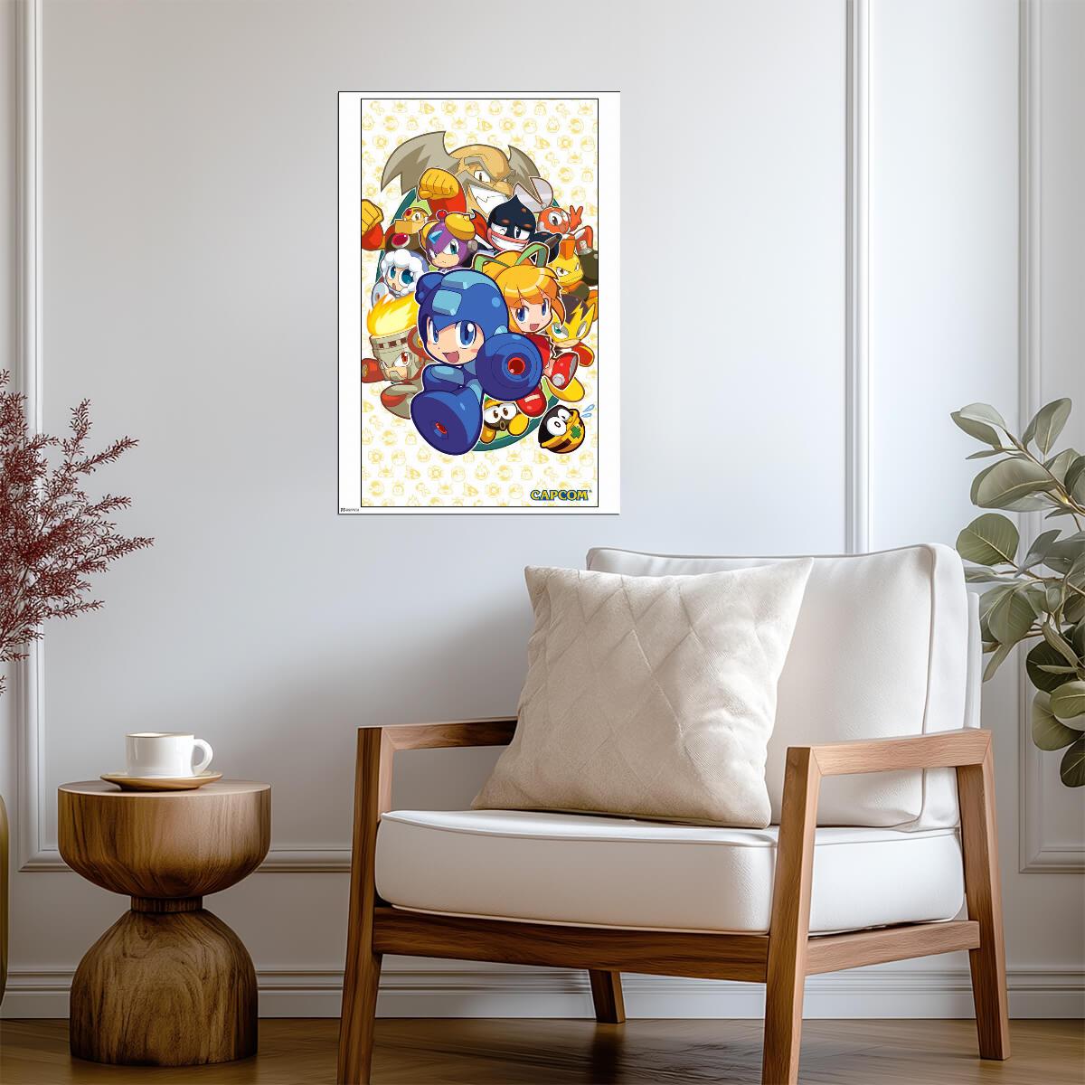 Chibi Mega Man | Cute Retro Gaming Art | Capcom Poster - Video Games Poster