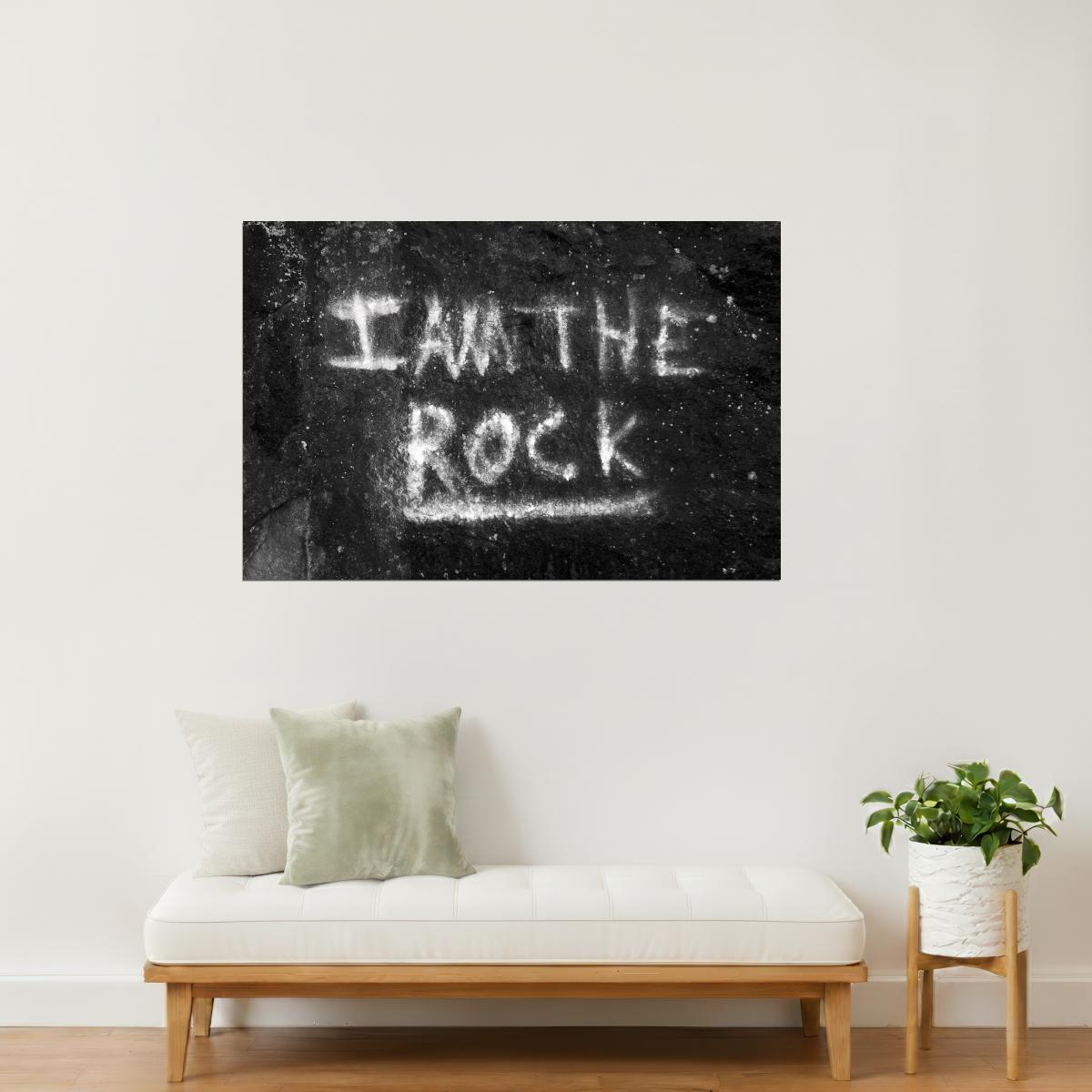 I Am the Rock | Chalkboard Style Motivational Poster