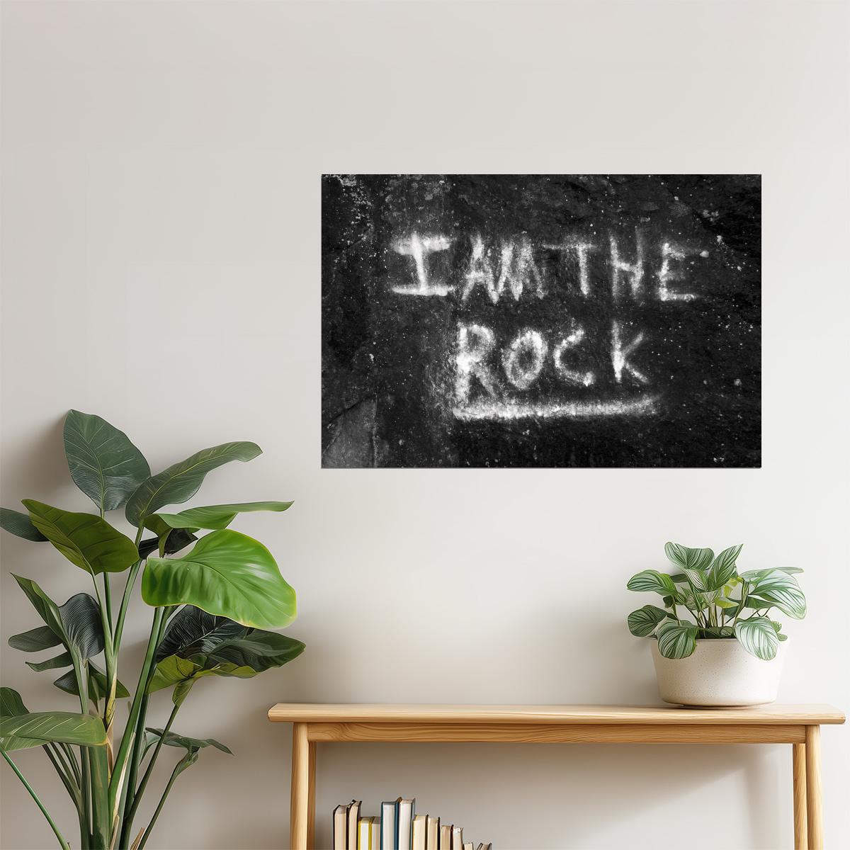 I Am the Rock | Chalkboard Style Motivational Poster