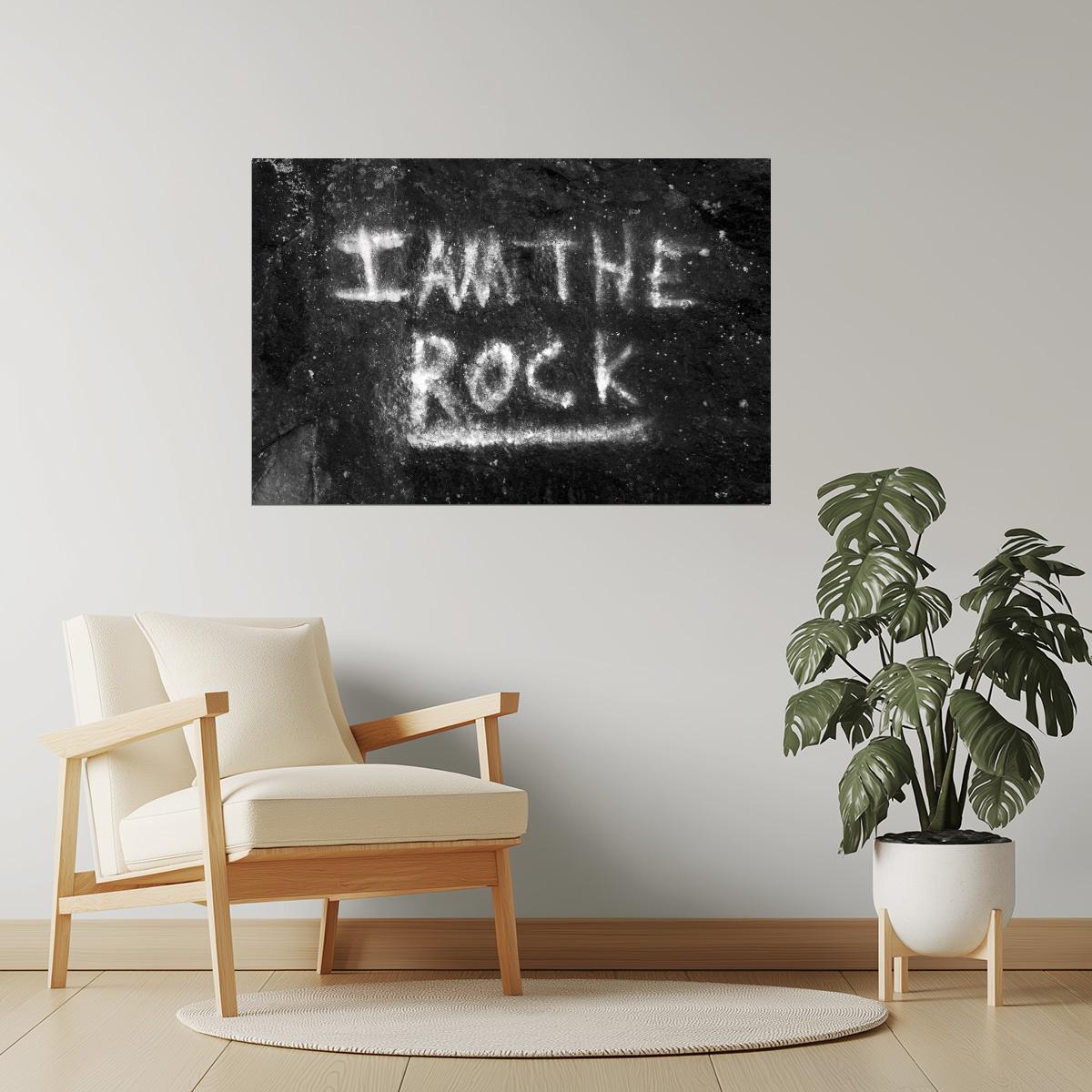 I Am the Rock | Chalkboard Style Motivational Poster