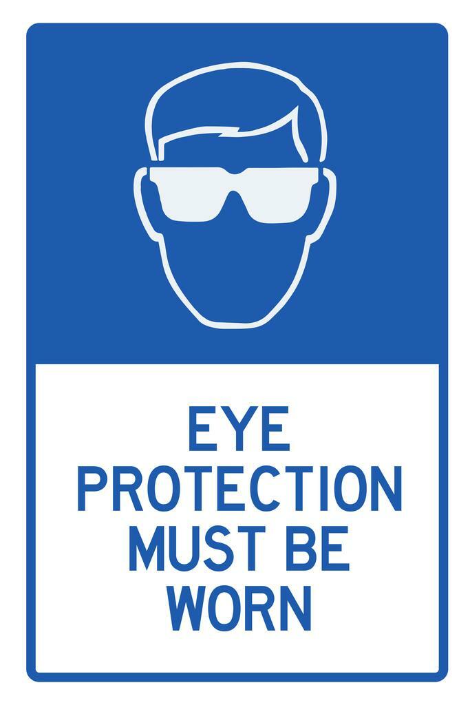 "Eye Protection Must Be Worn" | Funny Safety Sign Parody | Humorous Warning Poster - Type & Quotes Poster