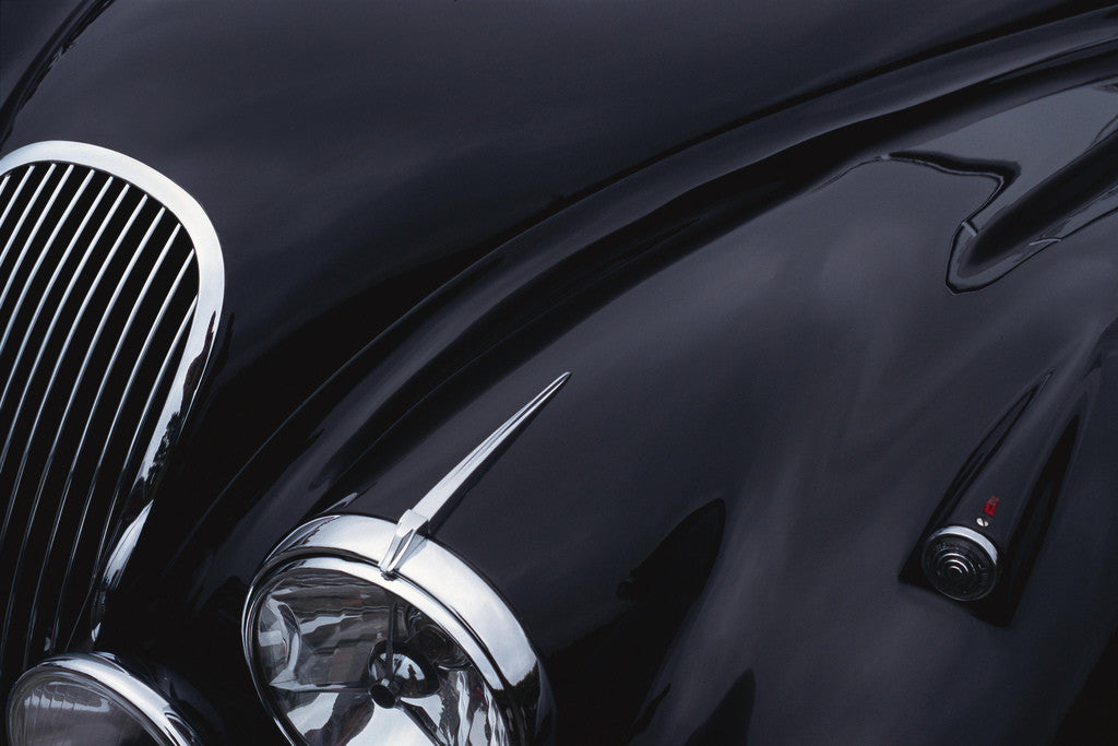 Black Jaguar Sports Car Poster | Vintage Automobile Photography | Luxury Car Wall Art