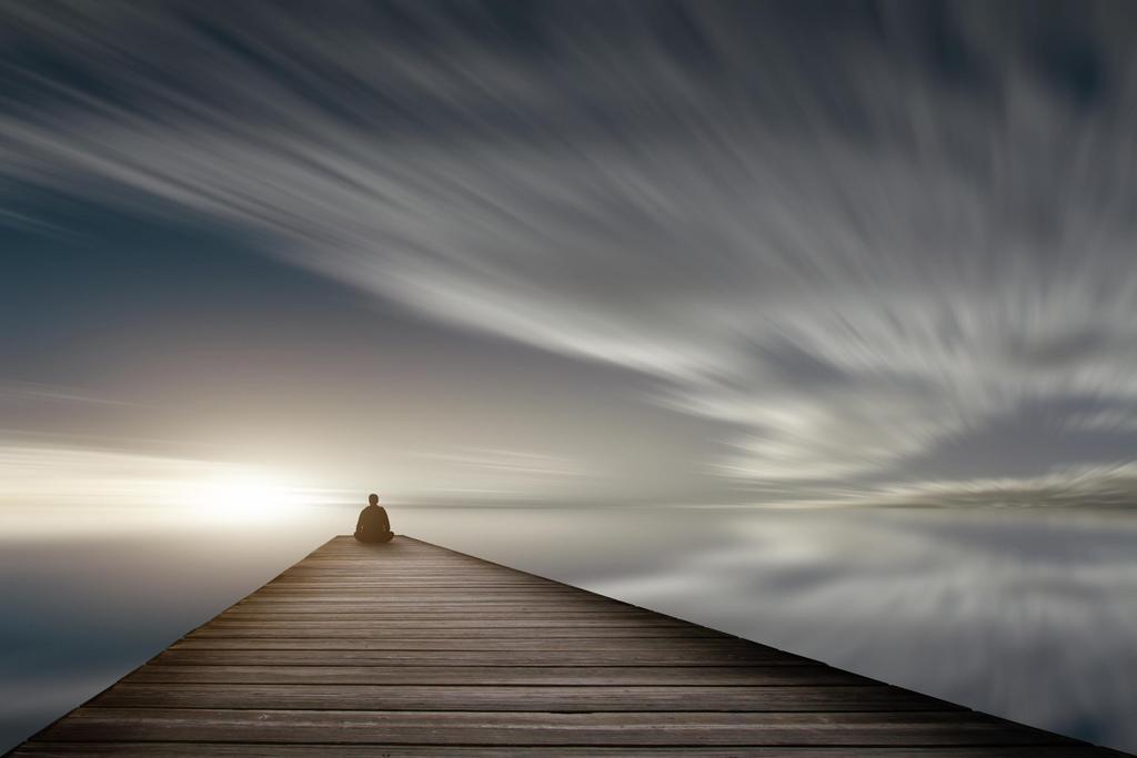 Time and Motion | Peaceful Dock Photograph Motivational Poster