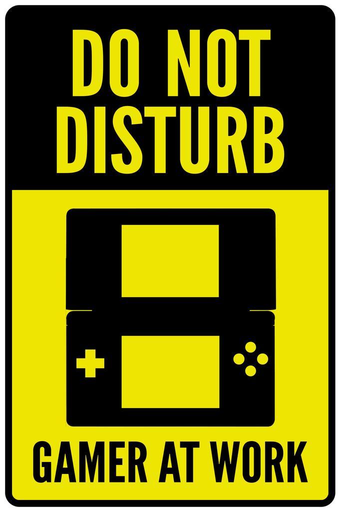 "Do Not Disturb Gamer At Work" | Funny Gaming Sign | Video Game Room Poster - Video Games Poster