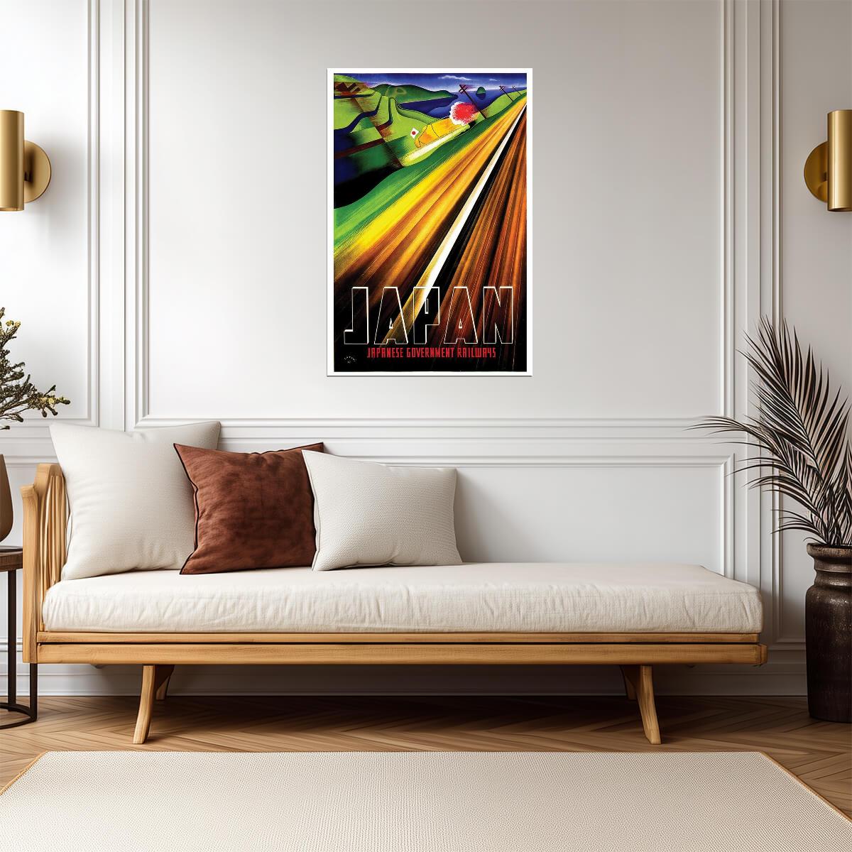 Vintage Japanese Government Railways | Travel Poster | Japan Tourism Wall Art