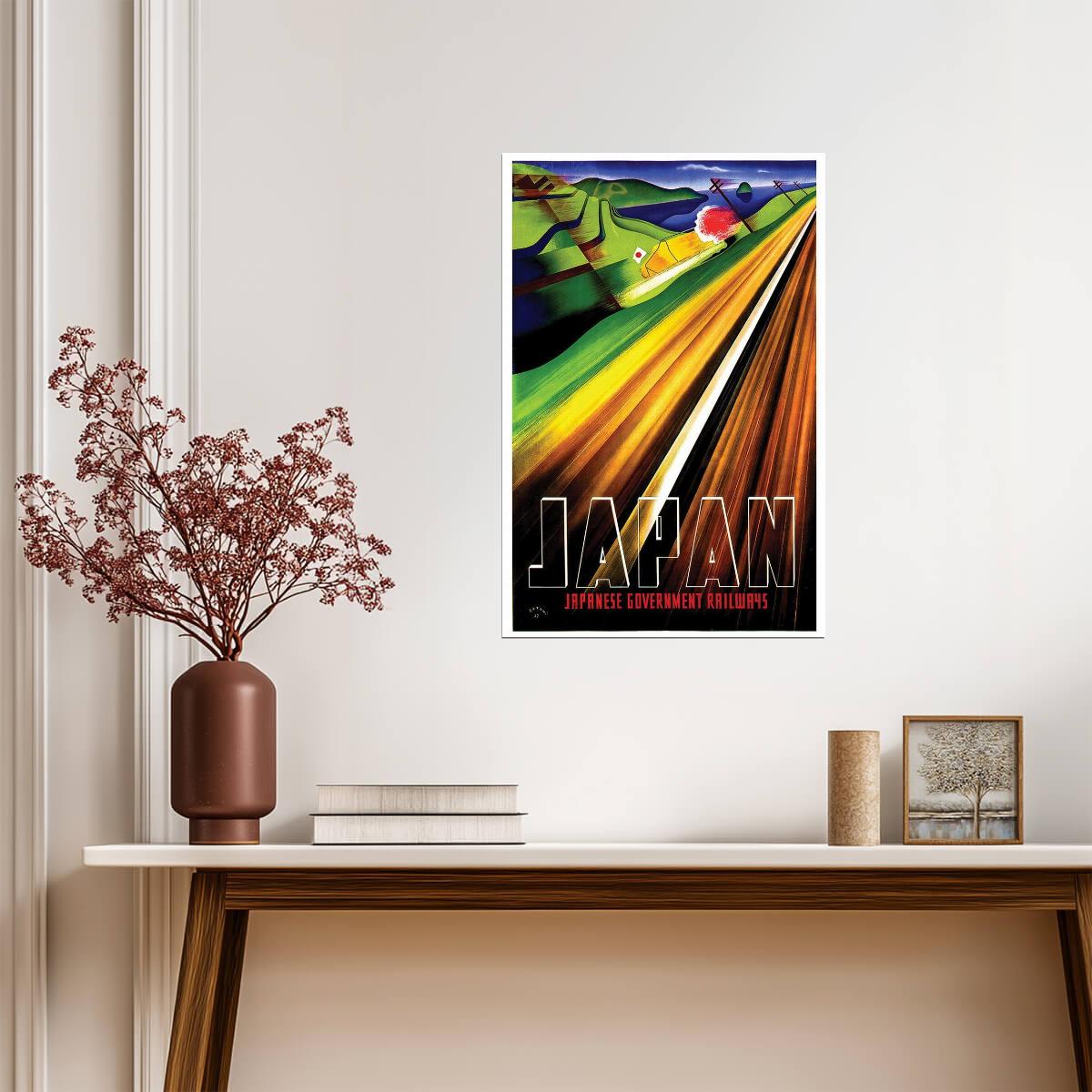 Vintage Japanese Government Railways | Travel Poster | Japan Tourism Wall Art