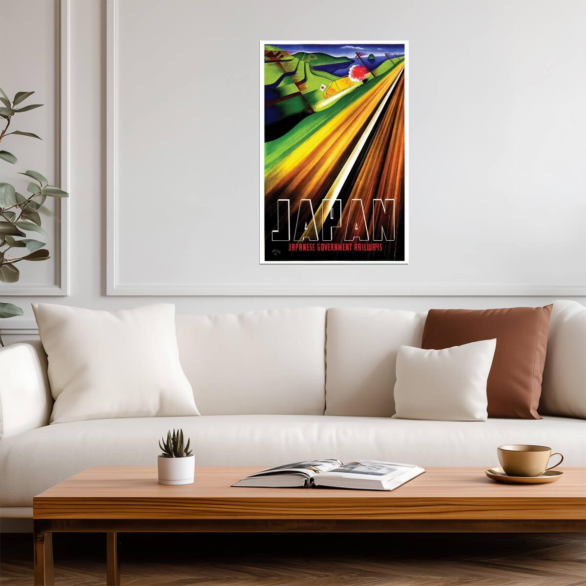 Vintage Japanese Government Railways | Travel Poster | Japan Tourism Wall Art