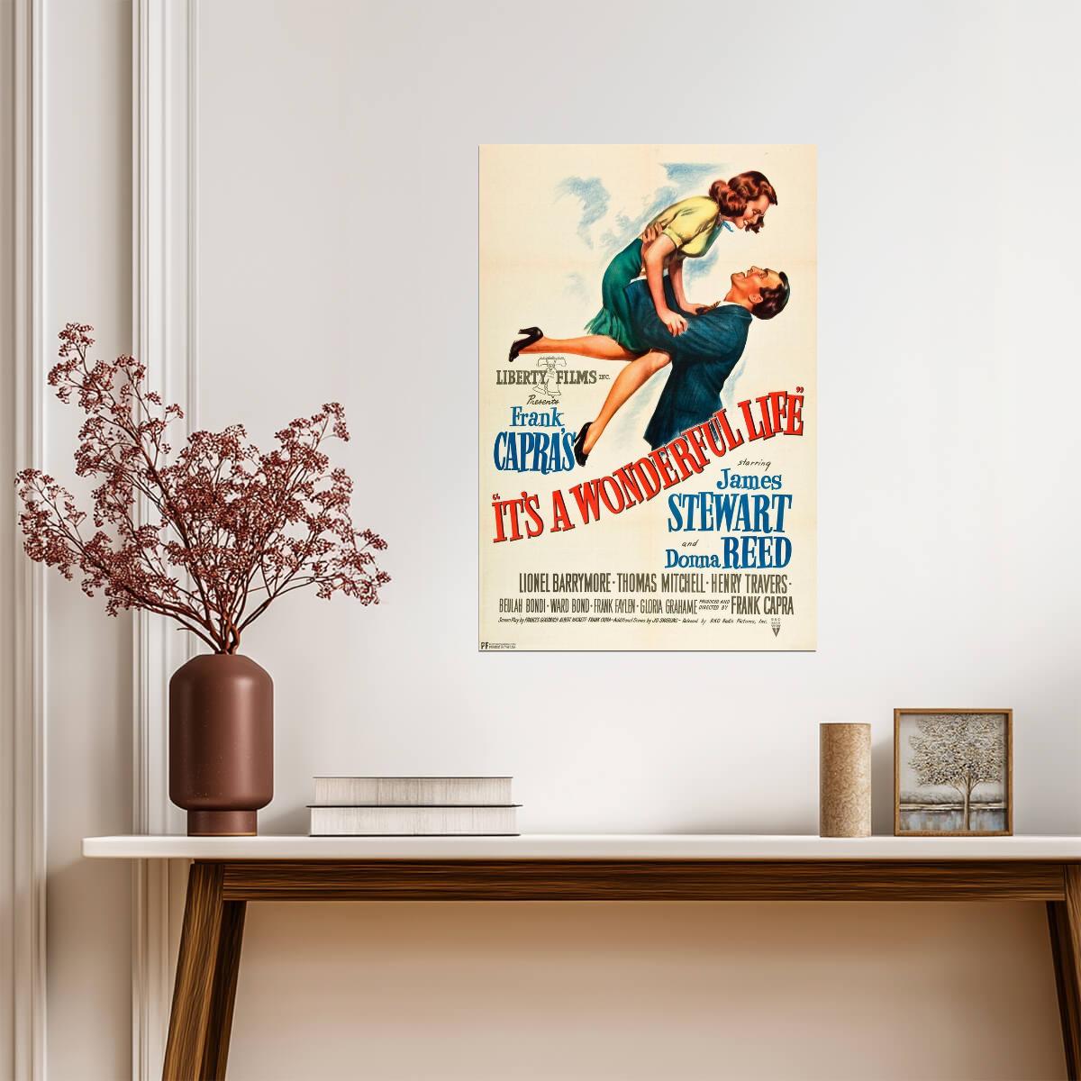 It's A Wonderful Life 1946 | Vintage Christmas Movie Poster - Movies & TV Poster