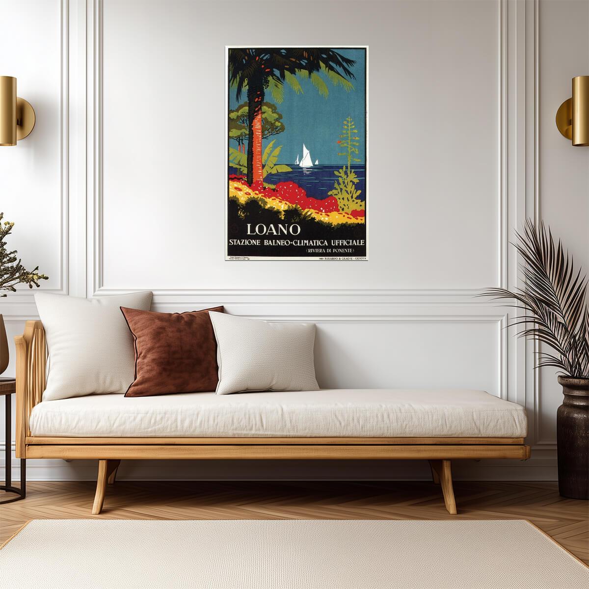 Loano, Italy | Vintage Travel Poster | Retro Italian Riviera Art - Vintage & Retro Poster