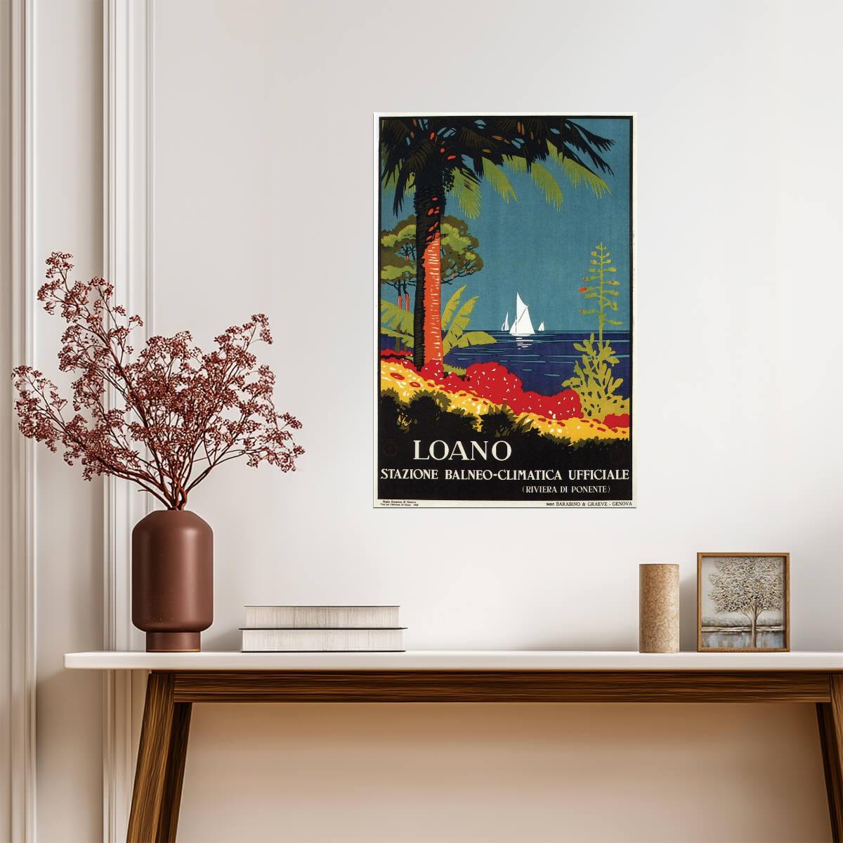 Loano, Italy | Vintage Travel Poster | Retro Italian Riviera Art - Vintage & Retro Poster