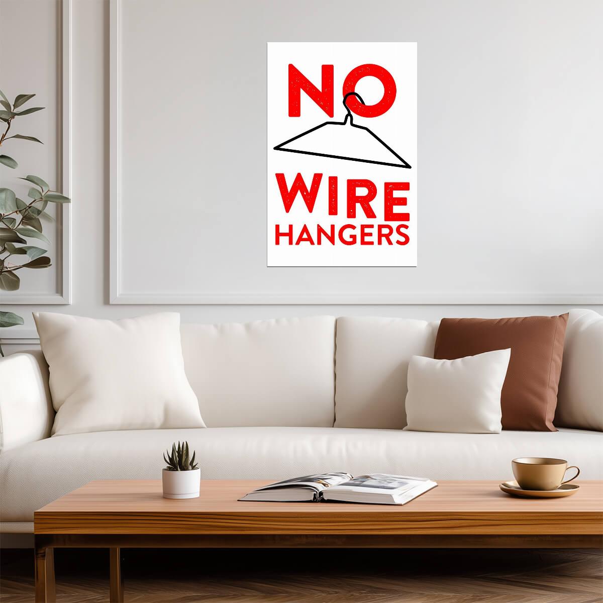 "No Wire Hangers" Feminist Poster | Pro-Choice Activism | Protest Wall Art - Type & Quotes Poster
