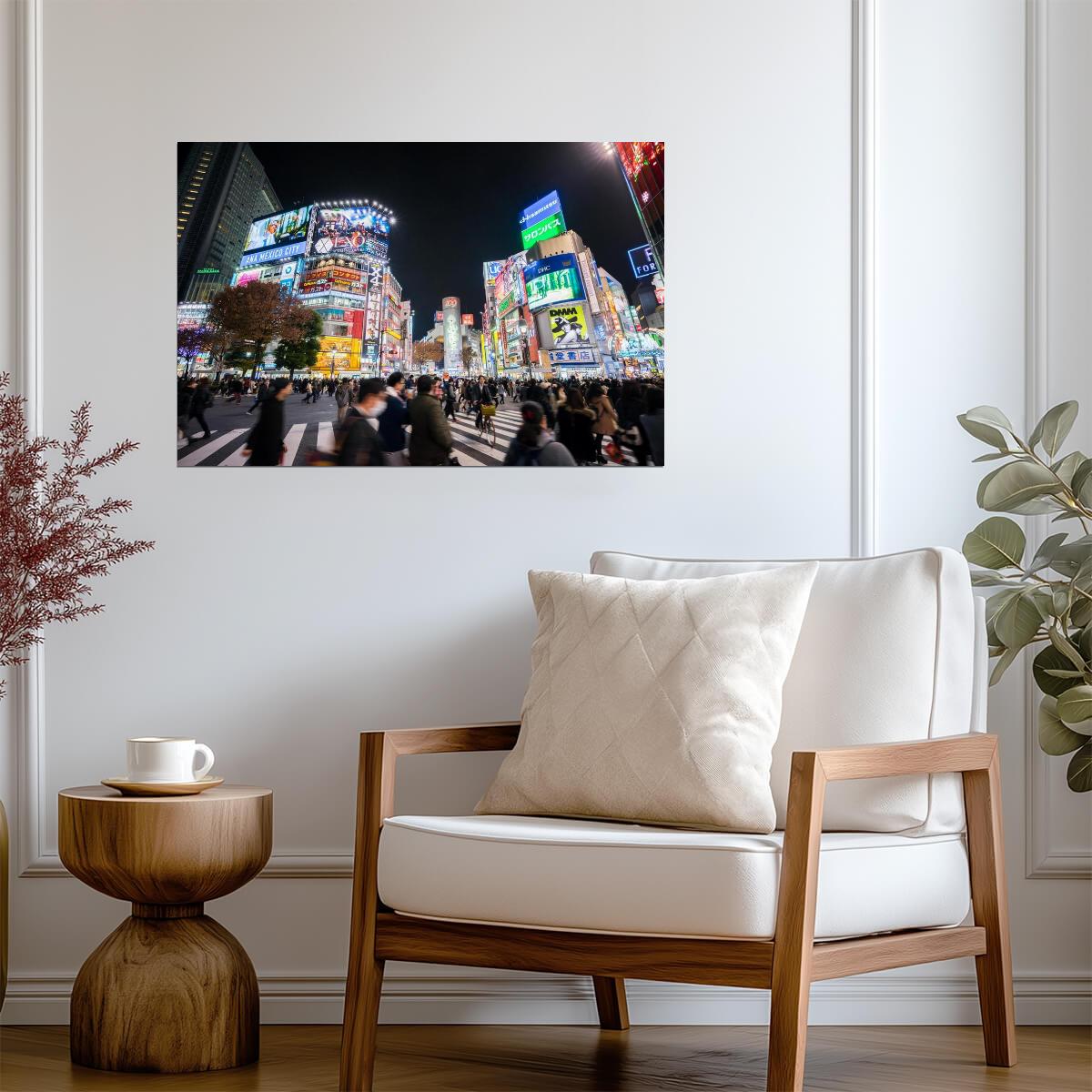 Shibuya Crossing at Night | Urban Photography Print | Tokyo Japan Travel Poster