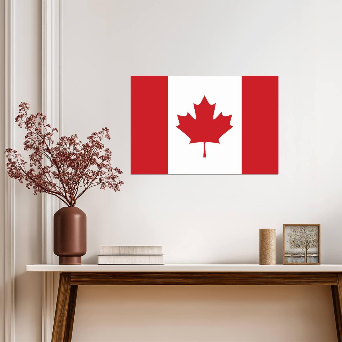 Flag of Canada | Canadian Maple Leaf Poster | National Symbol Wall Art - Graphic & Art Poster