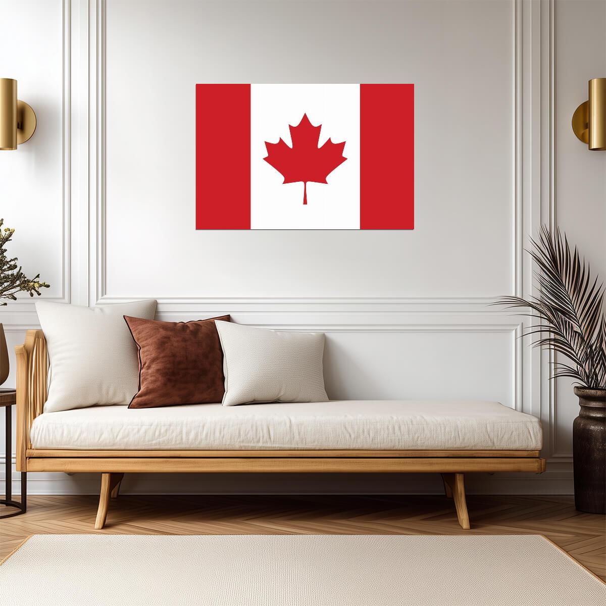 Flag of Canada | Canadian Maple Leaf Poster | National Symbol Wall Art - Graphic & Art Poster