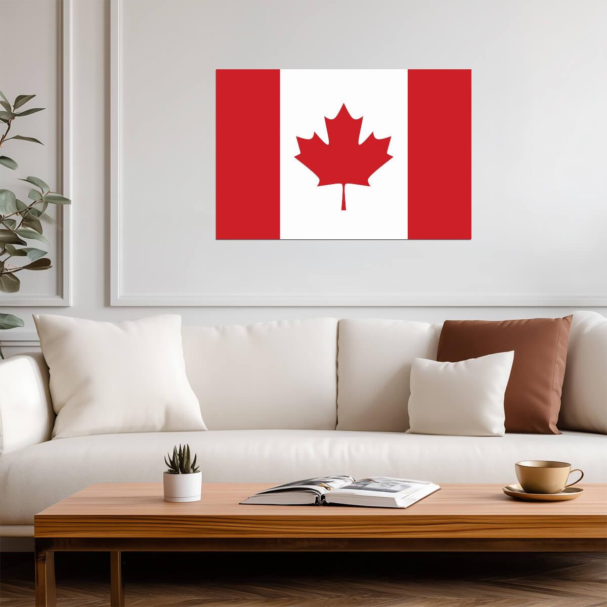 Flag of Canada | Canadian Maple Leaf Poster | National Symbol Wall Art - Graphic & Art Poster