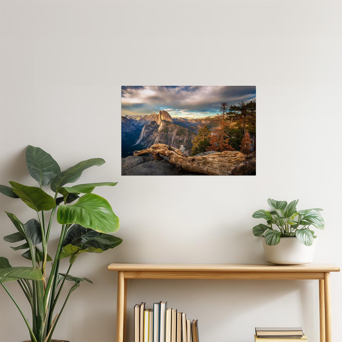 Glacier Point Sunset Yosemite Poster | National Park Photography | California Wall Art