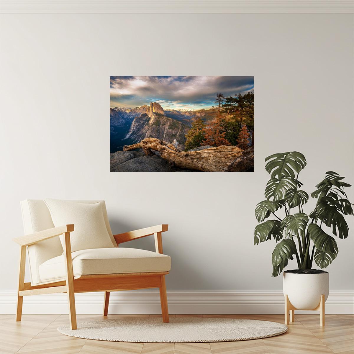 Glacier Point Sunset Yosemite Poster | National Park Photography | California Wall Art